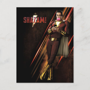SHAZAM!   Shazam Blowing Bubble Gum Postcard