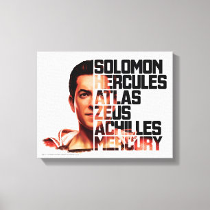 SHAZAM! Shazam Closeup Acronym Graphic Canvas Print