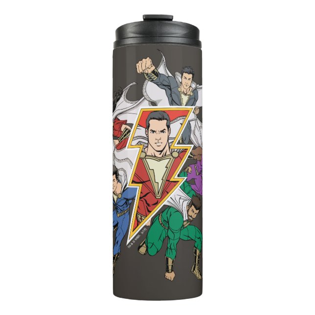 SHAZAM! | Shazam Family Graphic Thermal Tumbler (Front)