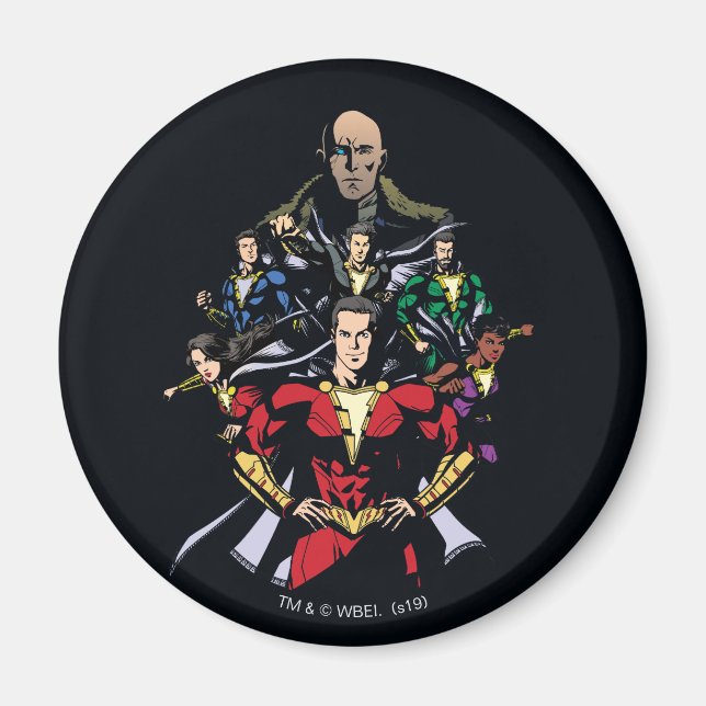 SHAZAM! | Shazam Family Vs. Dr. Sivana Magnet (Front)