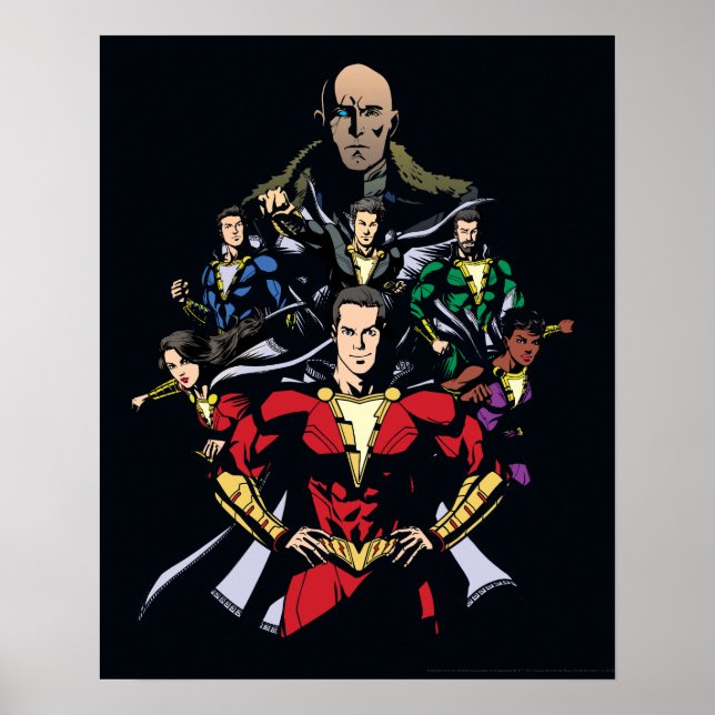 SHAZAM! | Shazam Family Vs. Dr. Sivana Poster (Front)