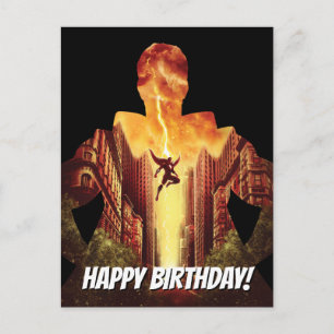 SHAZAM!   Shazam Sunset Silhouette Postcard