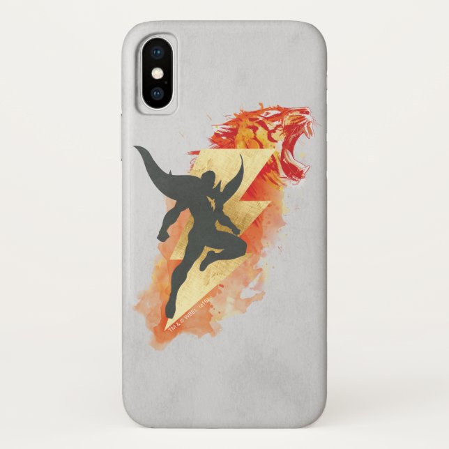 SHAZAM! | Shazam Tiger & Lightning Graphic Case-Mate iPhone Case (Back)
