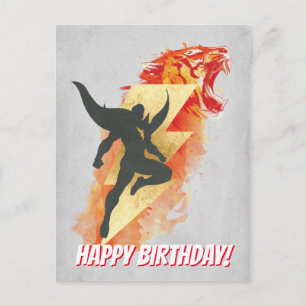 SHAZAM!   Shazam Tiger & Lightning Graphic Postcard