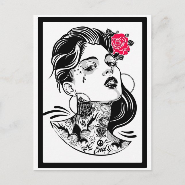 SHE AWAITS DREAMS POSTCARD (Front)