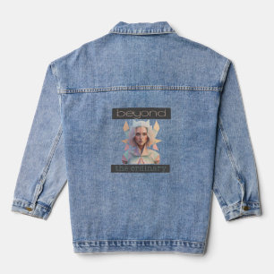 She battles beyond woman day art face denim jacket