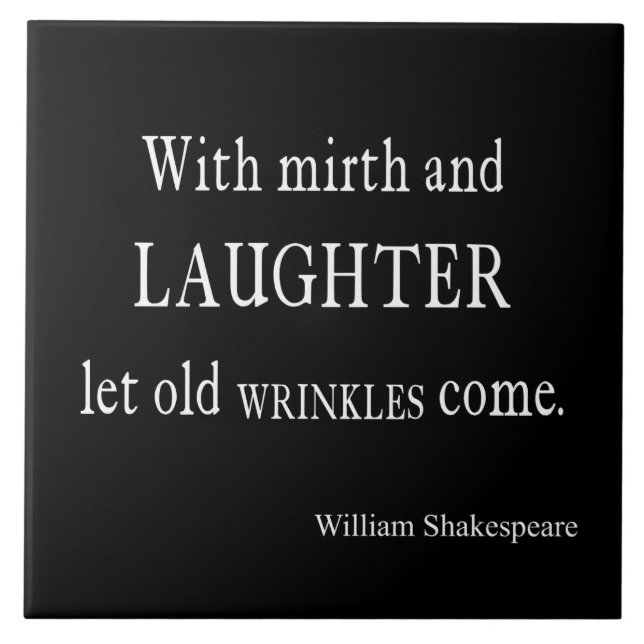 She Be But Little She is Fierce Shakespeare Quote Ceramic Tile (Front)