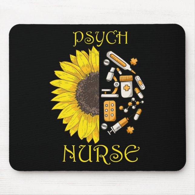 She Became A Psych Nurse Psychiatric Nursing Menta Mouse Pad (Front)