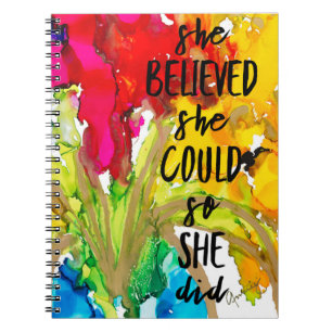 She Believed Lovitude Spiral Notebook Journal