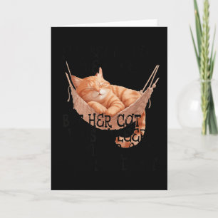 She Believed She Could But Her Cat Was Asleep On H Card