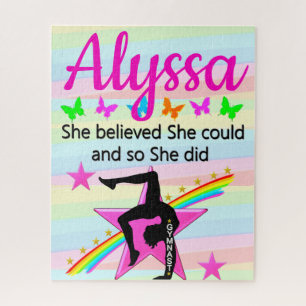 SHE BELIEVED SHE COULD GYMNAST DESIGN JIGSAW PUZZLE