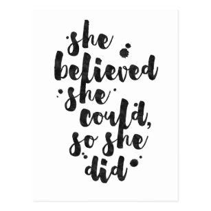 She Believed She Could - Inspirational Card