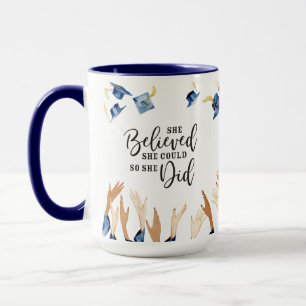 She Believed She Could Personalised Graduation  Co Mug