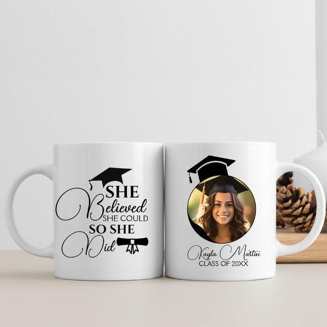 She Believed She Could Personalised Graduation Mug (Graduation Mug for Her)
