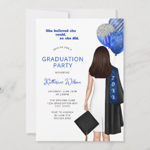She Believed She Could Photo Graduation Party Invitation