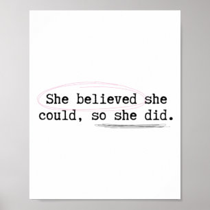 She Believed She Could Poster