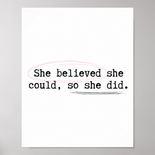 She Believed She Could  Poster (Front)