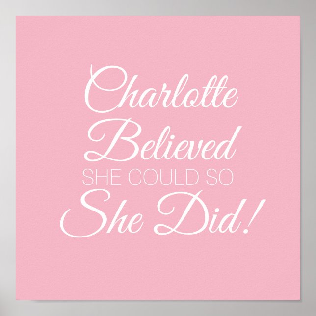 She Believed She Could Poster (Front)