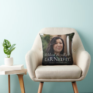 She Believed She Could RN Nurse Photo Graduation Cushion