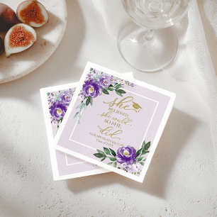 She Believed She Could So She Did Grad Party Napkin