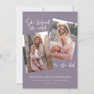 She believed she could so she did graduation