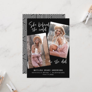 She believed she could so she did graduation