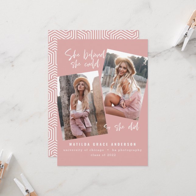 She believed she could so she did graduation (Front/Back In Situ)