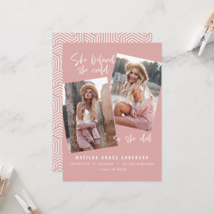 She believed she could so she did graduation