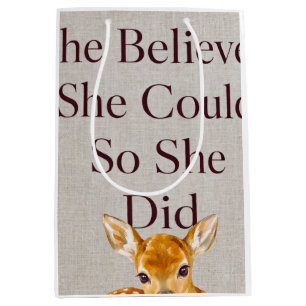 She Believed She Could So She Did Inspirati Medium Gift Bag