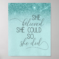 She Believed She Could So She Did Inspirational