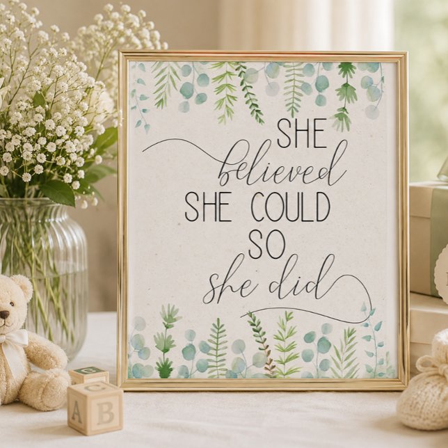 She Believed She Could So She Did Inspirational Poster (Creator Uploaded)