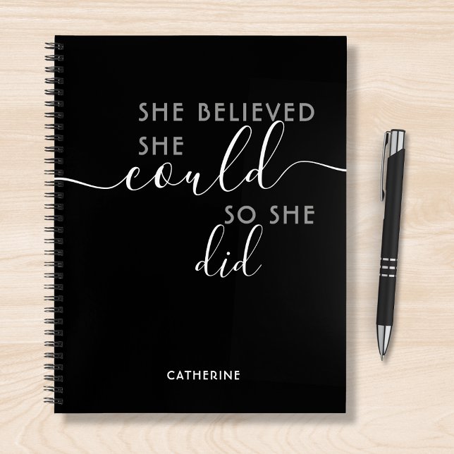 She Believed She Could So She Did Personalised Notebook (Creator Uploaded)