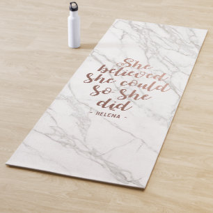 She Believed She Could so She Did Personalised Yoga Mat