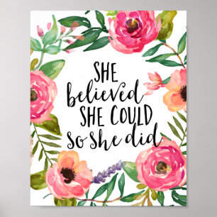 She believed she could so she did poster