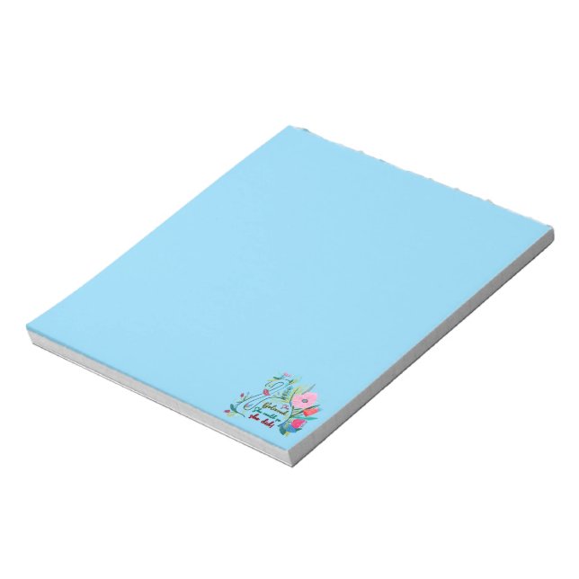 She Believed She Could So She Did Swan with Flower Notepad (Rotated)