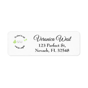 She Believed She Could So She Had a Margarita Return Address Label