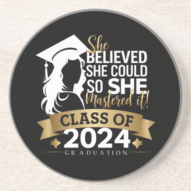 She Believed She Could So She Mastered It 2024 Coaster (Front)