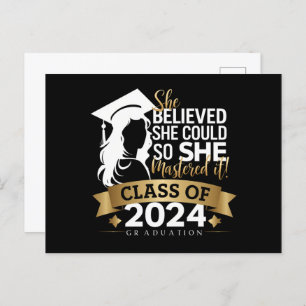 She Believed She Could So She Mastered It 2024 Postcard