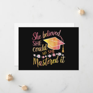 She Believed She Could So She Mastered It Grad Announcement