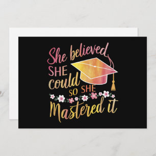 She Believed She Could So She Mastered It Grad Holiday Card
