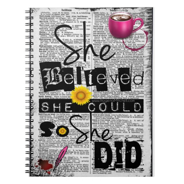 She Believed She Could Spiral Journal (Front)