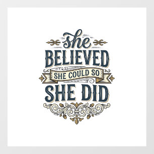 She Believed She Did Vintage Motivation Shirt_1