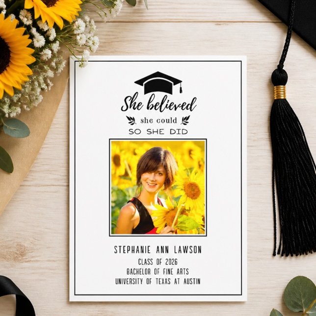 She Believed, So She Did Graduation Announcement (Creator Uploaded)