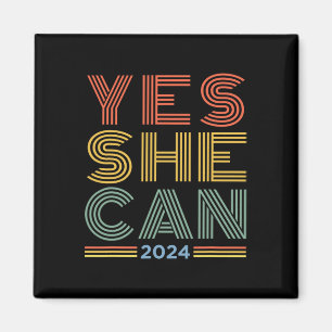 She Can 2024 Kamala Harris For President Election  Magnet