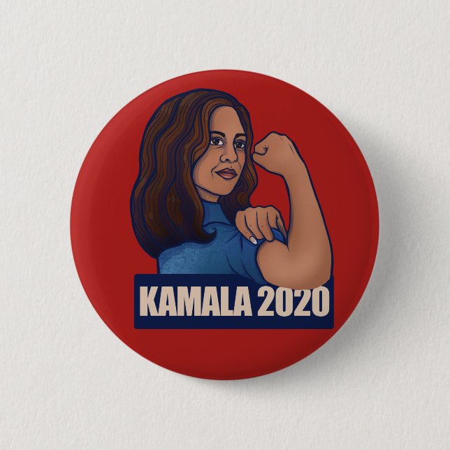 She can do it KAMALA 2020 Vote Kamala Harris 6 Cm Round Badge (Front)