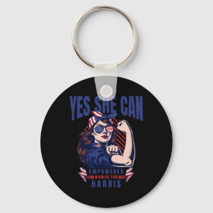 She Can Harris For President 2024 Key Ring
