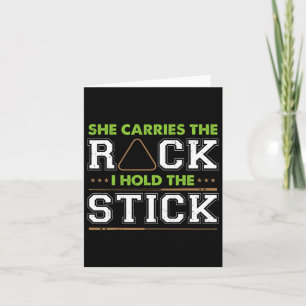 She Carries The Rack I Hold The Stick Funny Billia Card