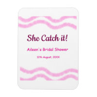 She Catch it pink spiral watercolor lines bridal