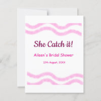 She Catch it pink spiral watercolor lines bridal