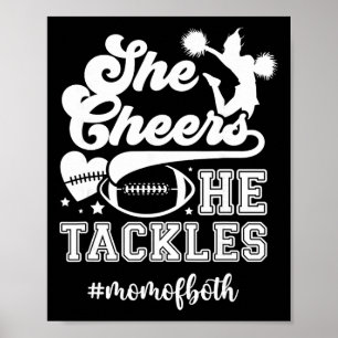 She Cheers He Tackles Mum Of Both Footll And Cheer Poster